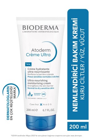 Atoderm Cream Ultra Normal Ve Kuru Ciltler Için Nemlendirici Yüz Ve Vücut Bakım Kremi 200 ml - Bioderma