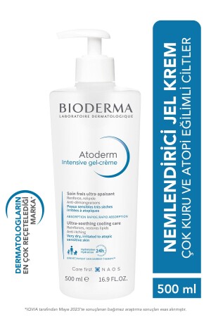 Atoderm Intensive Gel-cream Very Dry Atopy Prone Skin Soothing Gel Cream Niacinamide 500 ml 3701129802670 - Bioderma