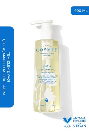 Atopia Cleansing Oil - Cleansing Oil for Face and Body - Oil Based Cleanser 400 ml - Cosmed