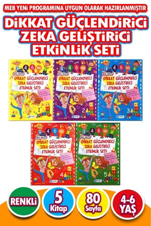 Attention Strengthening and Intelligence Enhancing Activity Set 4 - 6 Years - 5 Books - Harika Kitap