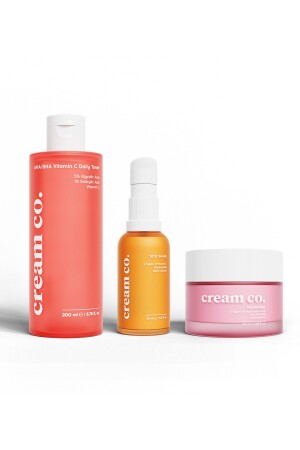 Aufhellendes, revitalisierendes, glättendes, erneuerndes, feuchtigkeitsspendendes Anti-Makel-Pflegeset - Cream Co.