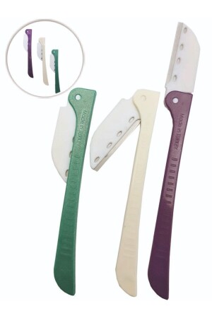 Augenbrauenrasierer, 3-teilig, Gesichtsrasierer, Schnurrbartentfernung, Augenbrauenrasierer, Epilation, Augenbrauenrasierer, Augenbrauenrasierer, Schnurrbartrasierer - Lastingbeauty