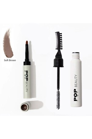 Augenbrauenstabilisator & -former & Augenbrauenpomade – 2-teiliges Augenbrauenpflegeset - Pop Beauty