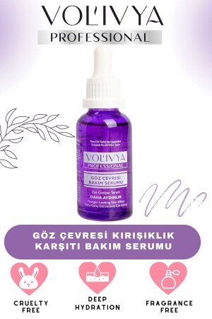 Augenkontur-Aufhellungs- und Anti-Falten-Pflegeserum 30 ml (Hyaluronsäure + Kollagen) VG - Volivya