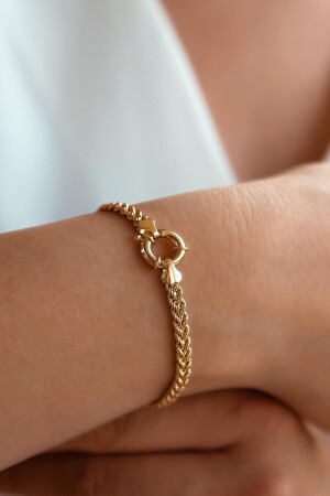 Auger Double Row Gold Bracelet - Semiz Kuyumculuk