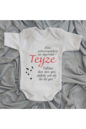 Aunt Written Baby Bodysuit 1876797676766 - BY TUNA DESİGN