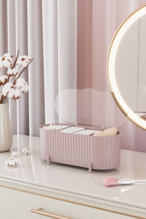 Aura Kozmetik Ve Makyaj Organizeri Pamuk kutusu 24 Cm Aura Rose Gold - Pufwin Home
