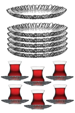 Aurora 18-teiliges Teekuchen-Set 10512-95961 267 Fma269095 Fma294233 UPBND01741 - Paşabahçe
