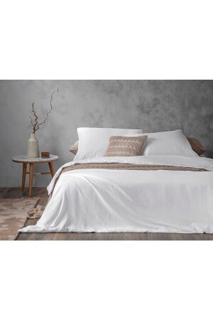 Aurora Silky Touch Double Duvet Cover Set 200x220 Cm White TYC00600548408 - English Home