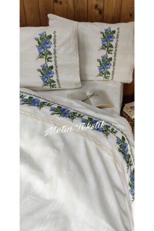 Authentic Cross Stitched Duvet Cover Set OSM140 - Pamuk Evim