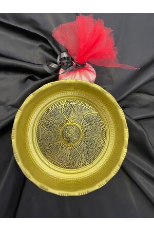 Authentic Gaziantep Copper Bath Bowl Gold Color Gold Special Antique Diameter: 20 Cm 0,9 mm With Soap Gift TYC00695570096 - DMT COPPER HOME
