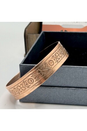 Authentic Model Pure Copper Bracelet, Compatible with Open Back Wrists - Kehribarevi Karaman