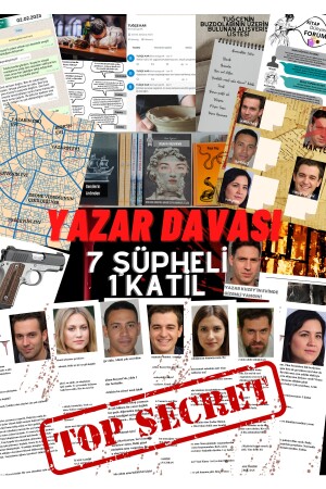 Author Case - Detective Game - Crime Analysis Box Game - Finding the Criminal - Murder Solving Game - Dedektifia