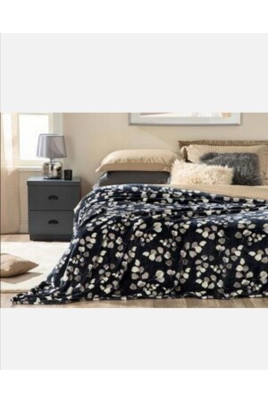 Autumn Twigs Printed Super Soft Double Blanket 200x220 Cm Black - English Home
