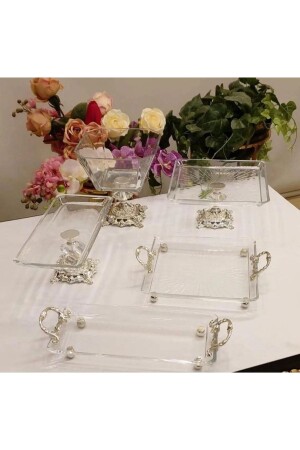 Avangard Specially Designed Magnificent Set of 5 Presentation Rack with Silver Cast Legs - Santara