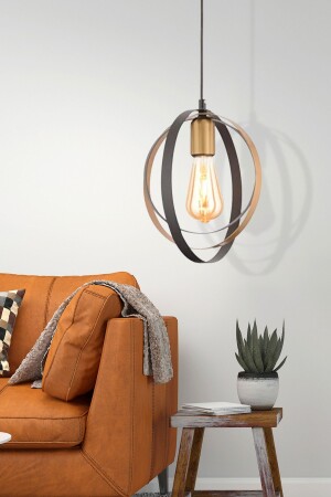 Avanos Single Black Modern Corridor Kitchen Living Room Retro Chandelier 4098-01-BL - Apliqa