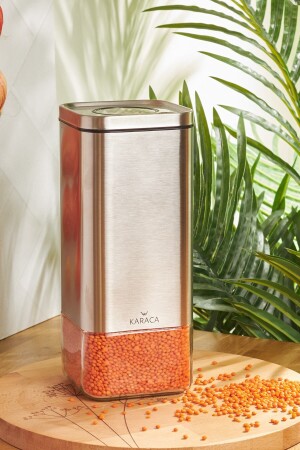 Avant-garde Inox Vacuum Glass Jar Storage Container - L 153. 03. 06. 5938 - Karaca