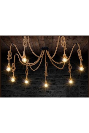 Avize Halatlı Örümcek Ahtapot Otantik Tasarım Avıze 8 Li MOD 56453 - DESİNGSTORE