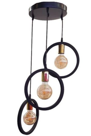 Avize Sarkıt Üçlü Modern Tasarım Retro Daire Avize MOD87964 - DESİNGSTORE