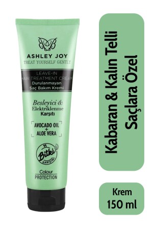 Avocado and Aloevera Anti-Frizz Leave-In Care Cream Special for Thick Hair 150 ml - Ashley Joy
