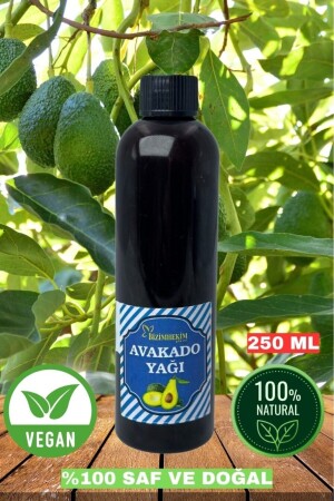 Avocado Oil 100% Cold Pressed Glass Bottle Avocado Oil Natural 250 ml Avocado Oil - Bizimhekim