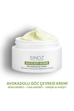 Avokado Bomb Göz Çevresi Bakım Kremi - Nemlendirici Canlandırıcı Kırışıklık Karşıtı 15 ml - Sinoz