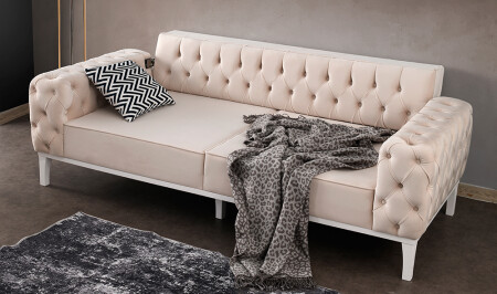 Avşa Cream Sofa - Cadde Yıldız