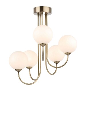 Avz-pe03 E27x5 Antique Coated Metal Globe Glass Chandelier with Lampholder AVZ-PE03 - Vinner