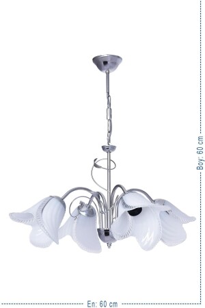 Ayça 4-Piece Chrome Pendant Lamp Chandelier G-566-4K - Trendylight