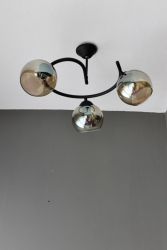 Aydınlatma Salon Oda Mutfak Dönence 3 Lü Siyah Avize RTY008 - AVİZEVİ