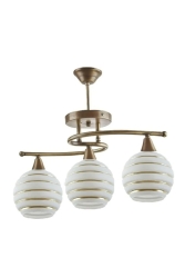 Aydınlatma Salon Oda Mutfak Modern Dekoratif Eskitme Gold Camlı Hazal 3'lü Avize TR00006 - AVİZEVİ