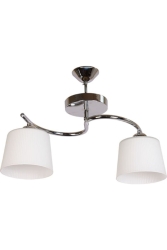 Aydınlatma Salon Oda Mutfak Modern Dekoratif Krom 2031-b Camlı Hazal 2'li Sıralı Avize HZL12122 - AVİZEVİ