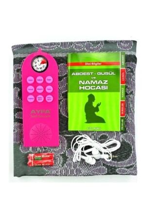 Ayfa Prayer Rug with Sound Prayer Rug with Compass that Teaches Prayer (blue-pink) - Ayfa Basın Yayın
