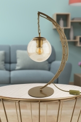 Ayko Table Lamp Antiqued Honey Glass BEG1245BEG25 - Begüsa