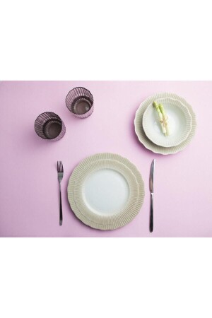 Ayliz Beige 24 Piece Dinner Set for 6 People 04por033834 10064117 - Porland