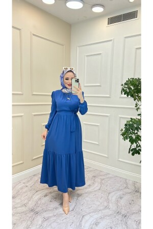 Ayrobin Dress with Ruffle Detail on the Collar ayropı8-0j - İPEK TUTUŞ