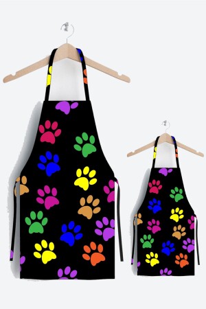 Ays Home Black Cat Paw Mother and Child Kitchen Apron AYSO329 - AYSHOME