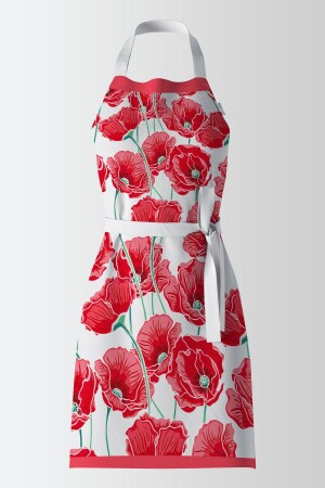 Ays Home Exclusive Poppy Patterned Kitchen Apron AYSO393 - AYSHOME