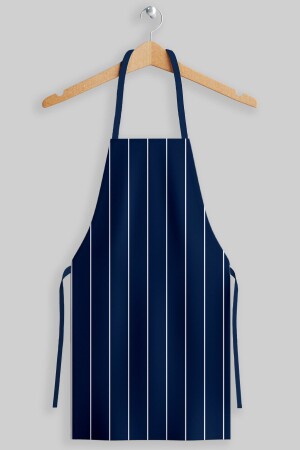Ays Home Large Size Petrol Color Striped Chef Apron (65 Cm X85 Cm) - Ayshome
