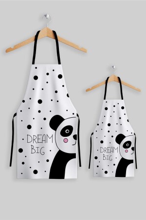 Ays Home Panda Weiße Mutter und Kind 2-teilige Küchenschürze AYS3747 - AYSHOME