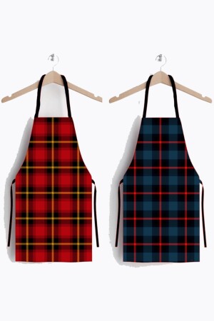 Ays Home Plaid Chef Set of 2 Kitchen Aprons AYSO0241 - AYSHOME