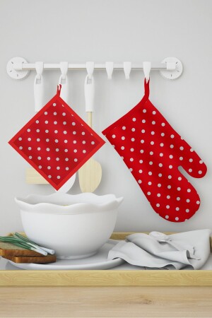 Ays Home Red Polka Dot GLOVE HOLDER SET - Ayshome