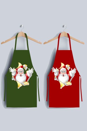 Ays Home Santa Claus New Year Red Green 2-Piece Apron Set AYSO238 - AYSHOME