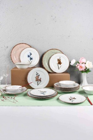 Azelya 24 Piece Dinner Set for 6 People 10204POR34880 - Porland