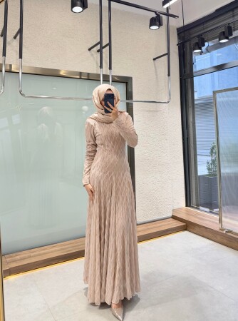 Azura Shiny Elegant Dress - Powder Pink - Duendeca