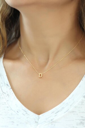 Azuris 925 Sterling Silber Dreidimensionale Halskette mit Buchstabe D OMR1308 - Azuris Silver