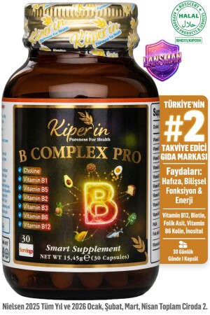B Complex Pro | Yüksek Emilim B Vitamini Kompleksi | 30 Kapsül - Kiperin