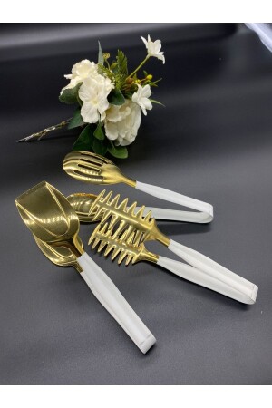 B White Gold 3 Piece Tongs Set - Brondoff