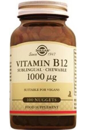 فيتامين B12 من MNZ 1000 ميكروغرام 100 قرص (سوبلنج) - Solgar