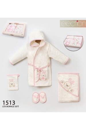 Baby Bathrobe Set Girl Rabbit Pattern 1513 - Election